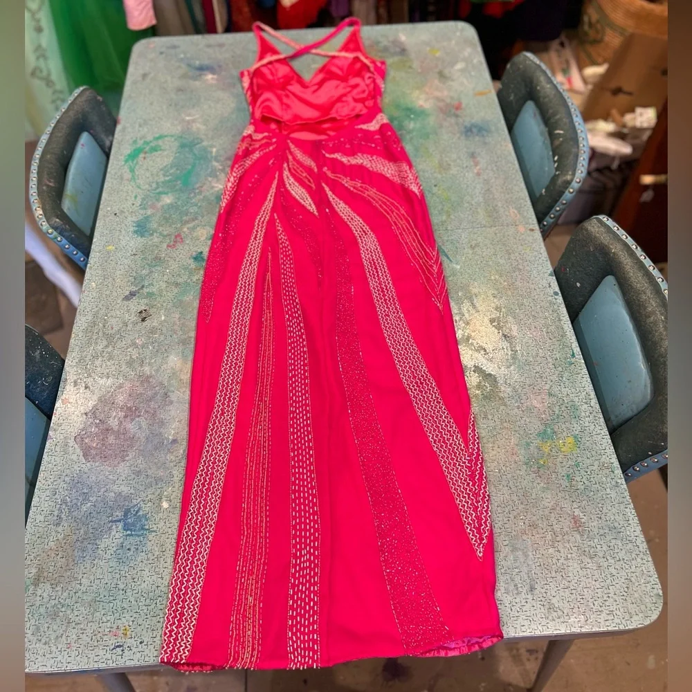 Y2K Beaded Barbie Pink Gown - Picture 8 of 16
